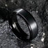 8mm Black Tungsten Carbide Wedding Band for Men – Matte Brushed Finish Comfort Fit Ring – Scratch Resistant