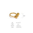Beaded Knot Stainless Steel Ring – Double Ball Minimalist Fixed Band in Gold or Silver for Everyday Chic Style