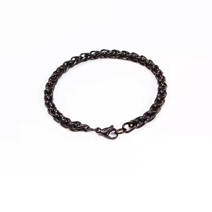 Men’s Black Cuban Link Stainless Steel Bracelet – Bold, Durable, Stylish Jewelry for Everyday Wear