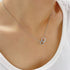 Stainless Steel Double Ring Necklace – Interlocking CZ Eternity Circles, Minimalist Jewelry in Gold and Silver