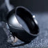 8mm Black Tungsten Carbide Domed Ring – Classic Unisex Wedding Band – Durable Polished Finish for Men and Women