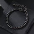 Men’s Antique Stainless Steel Bracelet – Heavy Cuban Link Chain with Box Clasp, Vintage Rugged Look