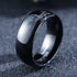 8mm Black Tungsten Carbide Domed Ring – Classic Unisex Wedding Band – Durable Polished Finish for Men and Women