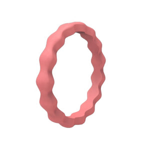 Wave Pattern Silicone Ring for Men – Flexible Rubber Band with Wavy Texture, Lightweight & Daily Comfort