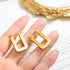 Geometric U-Shape Rectangle Earrings – 18K Gold Plated or Silver Stainless Steel Minimalist Drop Studs