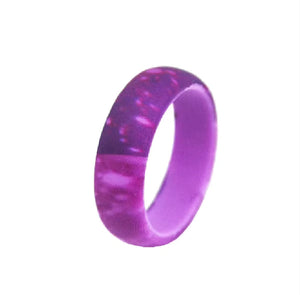 Trendy Colorful Silicone Ring for Women – Soft, Lightweight, and Unique Galaxy-Inspired Print Pattern
