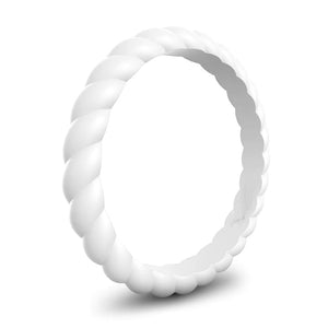 Twist Design Silicone Ring for Men – Soft Rubber Spiral Band, Flexible & Durable, Perfect for Active Lifestyles