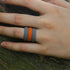 Bark Pattern Silicone Ring for Women – Textured, Lightweight Rubber Band with Nature-Inspired Woodgrain Design