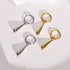 Stainless Steel Baton Huggie Hoop Earrings in Silver & Gold – Sleek Drop Design for Everyday Minimalist Style