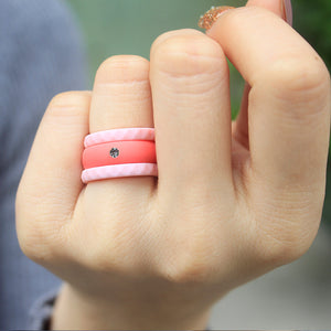 5.7MM Silicone Ring with Sparkling CZ Diamond – Lightweight, Flexible & Stylish Band for Everyday Comfort