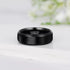 8mm Black Tungsten Carbide Wedding Band for Men – Matte Brushed Finish Comfort Fit Ring – Scratch Resistant