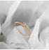 Solitaire Oval CZ Engagement Ring for Women, Thin Rope Chain Band, 18K Gold Plated Stainless Steel Wedding Ring