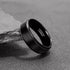 8mm Black Tungsten Carbide Wedding Band for Men – Matte Brushed Finish Comfort Fit Ring – Scratch Resistant