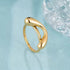 Gold Plated Knot Ring for Women, Stainless Steel Minimalist Geometric Band, Everyday Stackable Jewelry