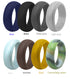 Men's Edge Silicone Ring – Stylish Comfort Fit Wedding Band with Dual Finish Design for Workout & Everyday Wear