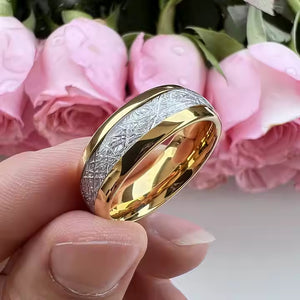 8mm Frost Silk Texture Tungsten Carbide Ring – Unisex Matte Wedding Band – Durable and Modern Comfort Fit
