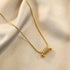 Gold Spiral Pendant Necklace, Stainless Steel, Modern Spring Shape, Minimalist Jewelry for Everyday or Layered Style