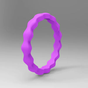 Wave Pattern Silicone Ring for Men – Flexible Rubber Band with Wavy Texture, Lightweight & Daily Comfort