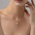 Gold Plated Stainless Steel Necklace with Heart-Shaped Mother of Pearl Pendant – Elegant Minimalist Jewelry