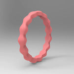 Wave Pattern Silicone Ring for Men – Flexible Rubber Band with Wavy Texture, Lightweight & Daily Comfort