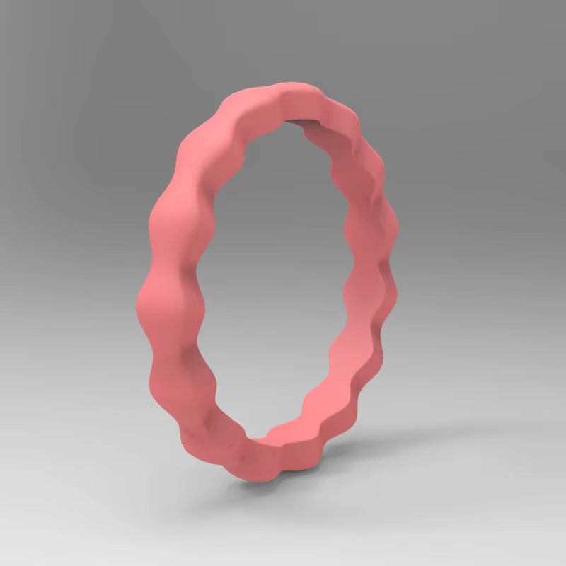 Diamond Cut Silicone Ring for Men – Textured Rubber Band with Geometric Facets, Durable & Stylish Fit