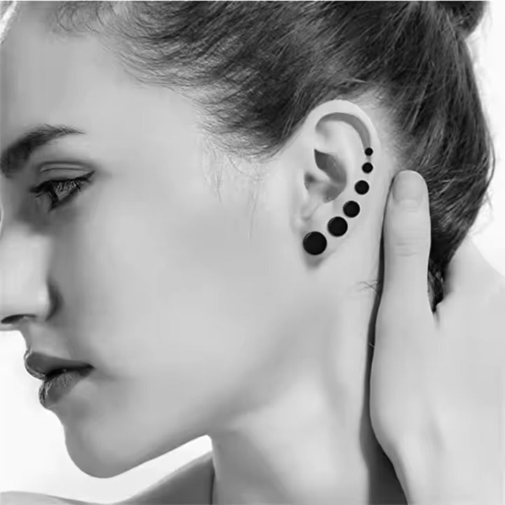Minimalist Round Flat Stud Earrings for Men & Women, Stainless Steel, Silver Gold Rose Gold Black, Unisex Jewelry