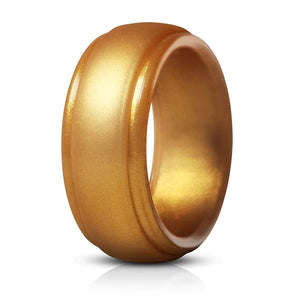 Men's Edge Silicone Ring – Stylish Comfort Fit Wedding Band with Dual Finish Design for Workout & Everyday Wear