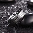 8mm Silver Tungsten Carbide Wedding Band for Men – Center Groove Matte Finish Comfort Fit Ring – Durable Design