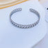 Adjustable Cuban Chain Bangle Bracelet – Stainless Steel Open Cuff in Gold and Silver, Modern Minimalist Design