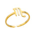 Adjustable Zodiac Ring for Women, 12 Constellations Aesthetic Stainless Steel Rings in Gold & Silver, Horoscope Jewelry