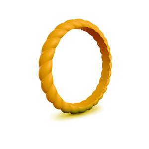 Twist Design Silicone Ring for Men – Soft Rubber Spiral Band, Flexible & Durable, Perfect for Active Lifestyles