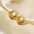 Chunky Dome Earrings for Women, Bold 18K Gold Plated Stainless Steel Studs, Minimalist Statement Jewelry