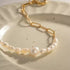 Freshwater Pearl Toggle Bracelet – 18K Gold Plated Stainless Steel Chain with OT Buckle, Chunky & Elegant Design