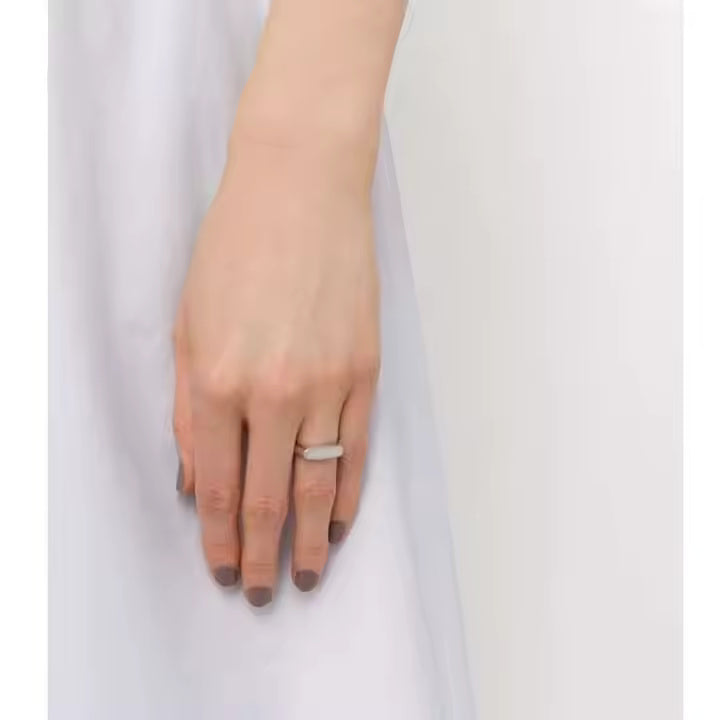 Gold Plated Oval Statement Ring – Stainless Steel Classic Band with Mother of Pearl or Black Onyx Inlay