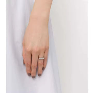 Gold Plated Oval Statement Ring – Stainless Steel Classic Band with Mother of Pearl or Black Onyx Inlay