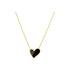 Black Mother of Pearl Heart Necklace, Stainless Steel, 18K Gold Plated, Dainty Minimalist Jewelry for Women
