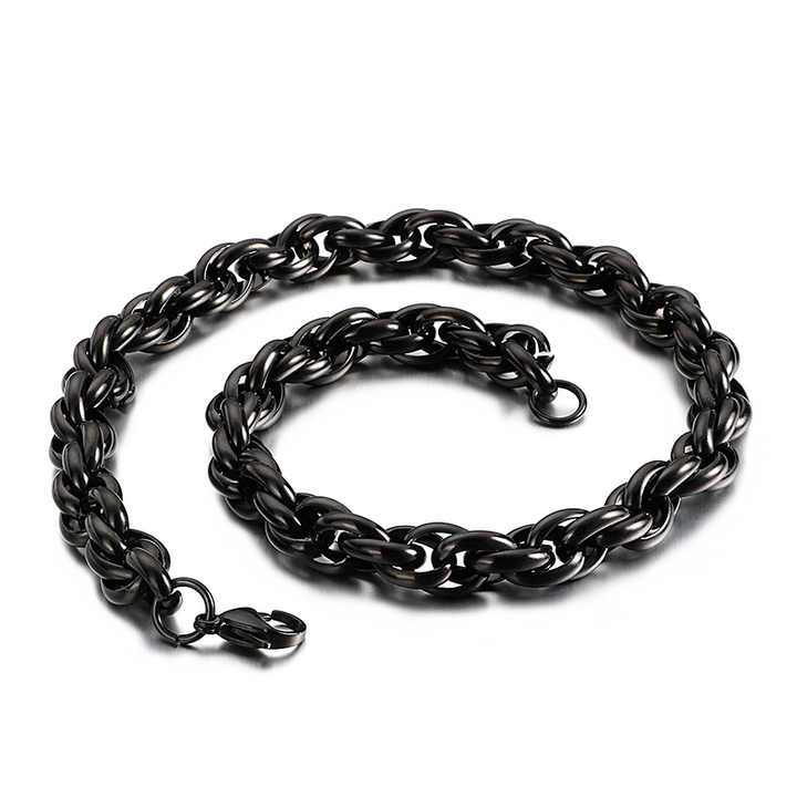 Men’s Black Cuban Link Stainless Steel Bracelet – Bold, Durable, Stylish Jewelry for Everyday Wear