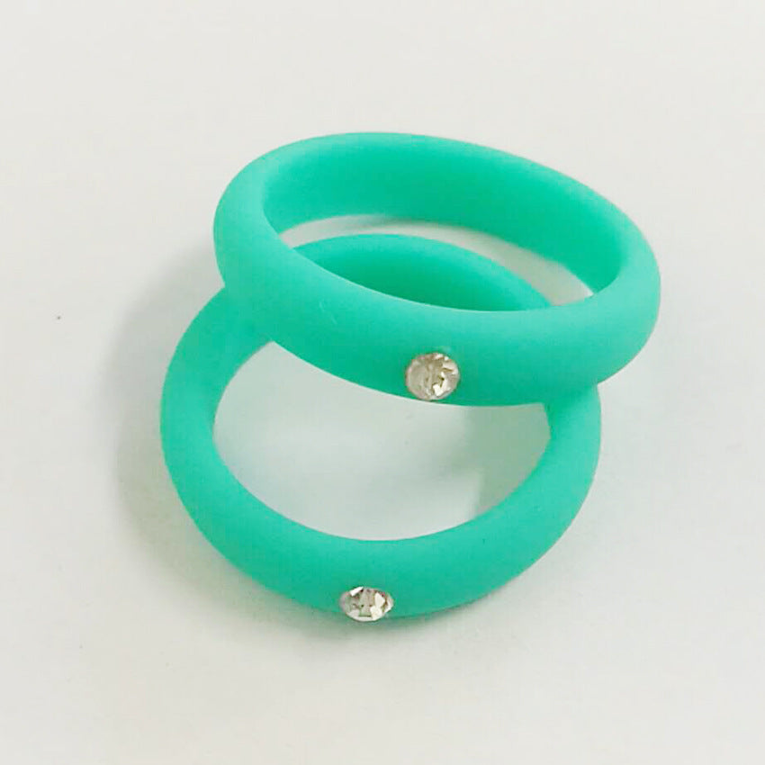 5MM Silicone Ring with Sparkling CZ Diamond – Slim, Flexible & Stylish Alternative for Active Lifestyles