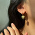 Gold Plated Stainless Steel Heart CZ Dangle Huggie Earrings for Women, Romantic Hoop Design with Sparkling Accent