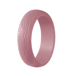 Bark Pattern Silicone Ring for Women – Textured, Lightweight Rubber Band with Nature-Inspired Woodgrain Design