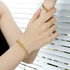 18K Gold Plated Stainless Steel Dangle Ball Chain Bracelet – Cuban Link Gold Chain for Women, Modern Style