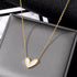 Gold Plated Stainless Steel Necklace with Heart-Shaped Mother of Pearl Pendant – Elegant Minimalist Jewelry
