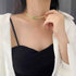 Gold Plated Stainless Steel Green Enamel Butterfly Necklace – Snake Chain Choker for Trendy Layered Looks