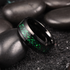 8mm Black Tungsten Carbide Wedding Band with Celtic Dragon Inlay – Red or Green Pattern – Unique Ring for Men, Comfort Fit