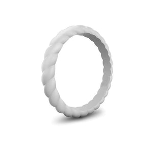 Twist Design Silicone Ring for Men – Soft Rubber Spiral Band, Flexible & Durable, Perfect for Active Lifestyles
