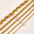 18K Gold & Silver Plated Rope Chain Bracelet for Women – Adjustable Stainless Steel Twisted Chain, Everyday Jewelry