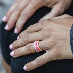 Wave Pattern Silicone Ring for Men – Flexible Rubber Band with Wavy Texture, Lightweight & Daily Comfort