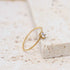 Solitaire Oval CZ Engagement Ring for Women, Thin Rope Chain Band, 18K Gold Plated Stainless Steel Wedding Ring