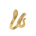Adjustable Snake Ring for Women, 18K Gold Plated Stainless Steel, Open Style, Fashion Statement Jewelry