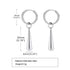 Stainless Steel Baton Huggie Hoop Earrings in Silver & Gold – Sleek Drop Design for Everyday Minimalist Style